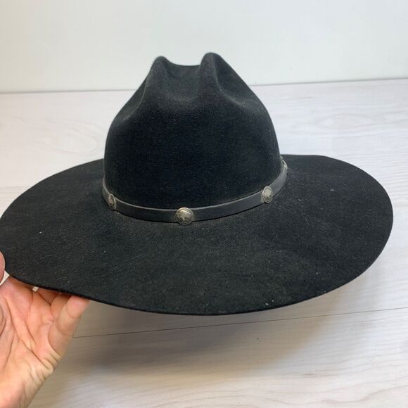 STETSON Cowboy Hat Black 4X Beaver F2194 Buffalo 2837 - Picture 4 of 12